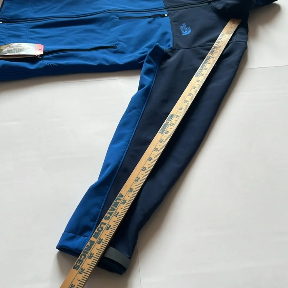 North Face Mens Small Apex Bionic Wind Soft Shell Jacket Cosmic Blue New Hiking